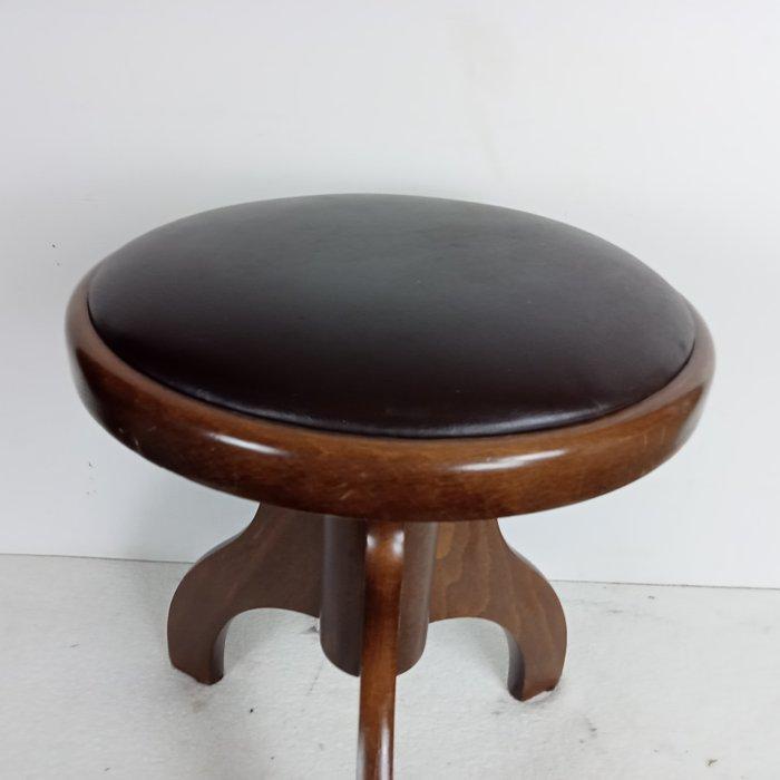Tabouret - Acier, Bois, revêtement en skai - Réglable en, Antiek en Kunst, Kunst | Designobjecten