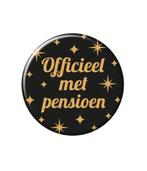 Pensioen Button, Hobby en Vrije tijd, Feestartikelen, Verzenden, Nieuw