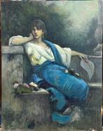 Scuola europea (XIX-XX) - Fanciulla in Giardino