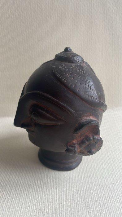 Indisch godinnenhoofd Parvati - Brons - India - einde 19e -, Antiek en Kunst, Kunst | Niet-Westerse kunst