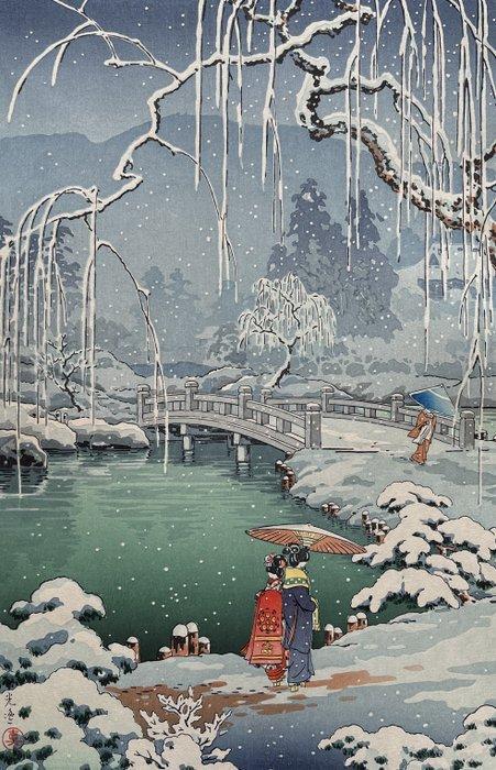 Spring Snow at Maruyama in Kyoto - Tsuchiya Koitsu, Antiek en Kunst, Antiek | Overige Antiek
