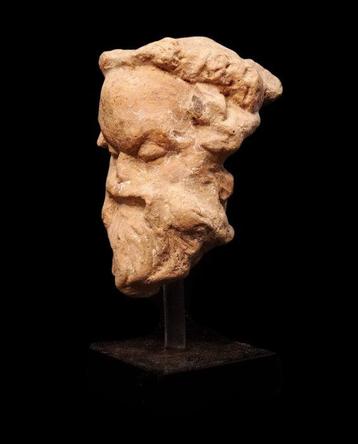 Grec ancien - Tête dhomme barbu - Grande Grèce - 3ème, Antiquités & Art