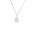 Ketting met hanger - 18 karaat Witgoud -  0.30ct. tw., Handtassen en Accessoires