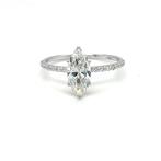 Zonder minimumprijs - Ring - 14 karaat Witgoud - 1.28ct. tw., Handtassen en Accessoires, Ringen, Nieuw
