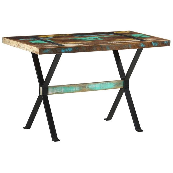 vidaXL Eettafel 120x60x76 cm massief gerecycled hout, Huis en Inrichting, Tafels | Eettafels, Nieuw, Verzenden