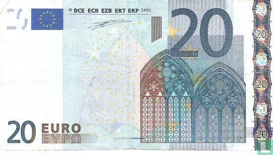 Eurozone 20 Euro Z-T-Du - 2002, Postzegels en Munten, Bankbiljetten | Europa | Eurobiljetten, Los biljet, 20 euro, Overige landen
