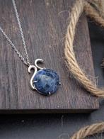 Juwel Frammento di blu handgemaakt in 925 zilver met