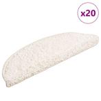 vidaXL Trapmatten 20 st 56x17x3 cm Wit Halfrond, Verzenden, Nieuw
