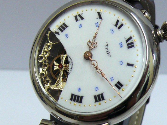 Trib Cilynder Skeleton - Marriage Watch - Zonder, Handtassen en Accessoires, Horloges | Heren