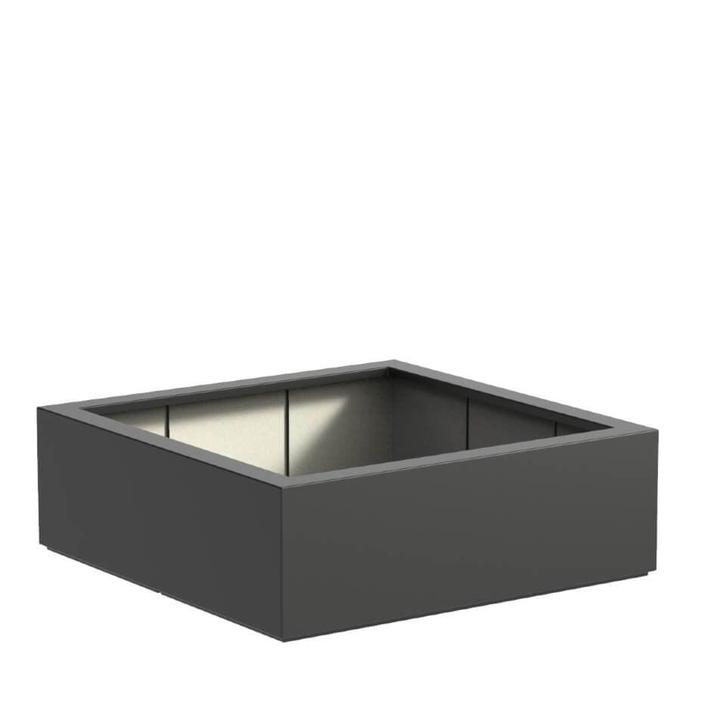 Polyester plantenbak 120x120x40cm - Met bodem, Tuin en Terras, Bloembakken en Plantenbakken, Nieuw, Kunststof, Tuin, Vierkant