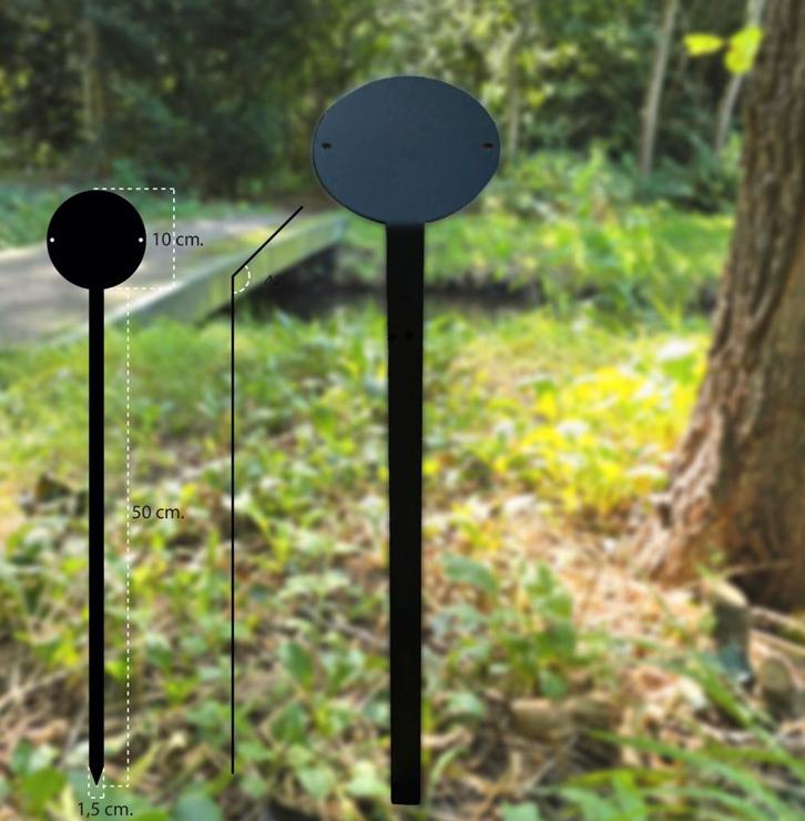 Bordhouder met grondpen 10cm, Verzamelen, Merken en Reclamevoorwerpen, Verzenden