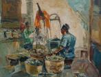 Sujatno Koempoel (1912-1987) - Indonesische winkel, Antiek en Kunst