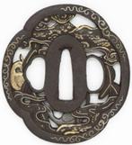 Japanse Tsuba - Brons, IJzer (gesmeed) - Tsuba : Hikone Ju, Antiek en Kunst