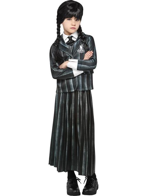 Halloween Kostuum Wednesday Addams Kind, Hobby en Vrije tijd, Feestartikelen, Nieuw, Verzenden