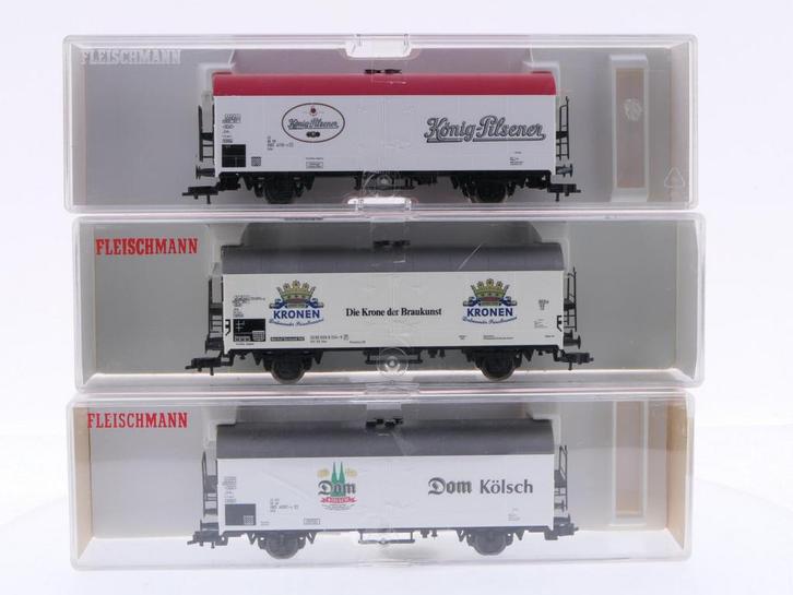 Schaal H0 Fleischmann 5321K, 5327 en 5342K set van 3 gesl..., Hobby en Vrije tijd, Modeltreinen | H0, Gelijkstroom, Analoog, Zo goed als nieuw