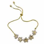 Fako Bijoux - Dames Armband Vijf Bloemetjes Kristal -, Verzenden, Nieuw