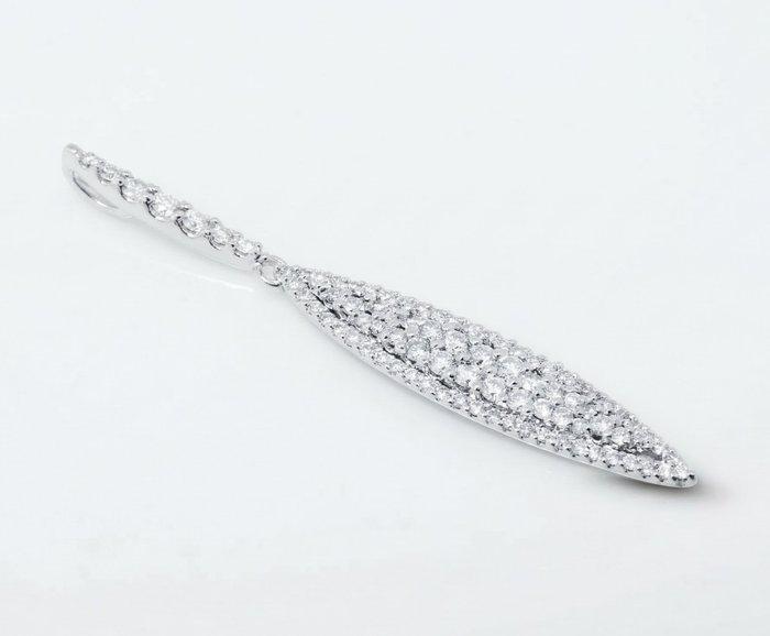 Hanger - 14 karaat Witgoud - 0.99ct. tw. Diamant, Handtassen en Accessoires, Antieke sieraden