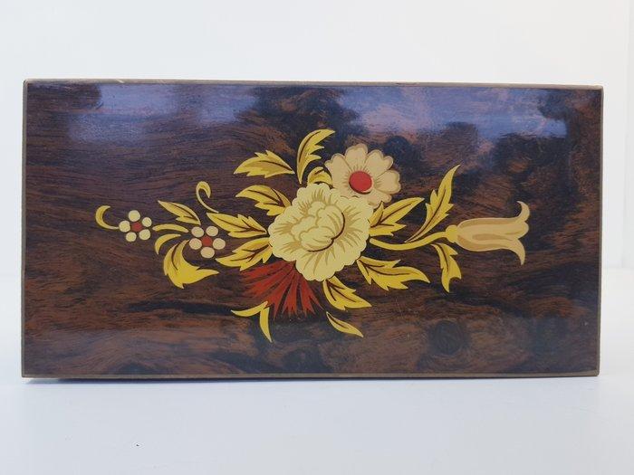 Toyo wood music/jewelry box with a mirror - Muziekdoos -, Antiquités & Art, Curiosités & Brocante