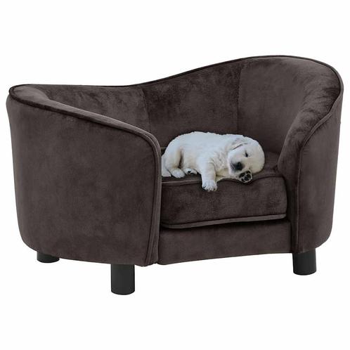 vidaXL Hondenbank 69x49x40 cm pluche bruin, Dieren en Toebehoren, Honden-accessoires, Nieuw, Verzenden