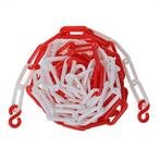 Afzetketting kunststof rood/wit 5M, Verzenden, Nieuw