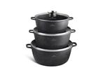 Veiling - 6-Delige Grote Pannenset - 18.5 + 13.5 + 10 Liter, Huis en Inrichting, Keuken | Potten en Pannen, Nieuw