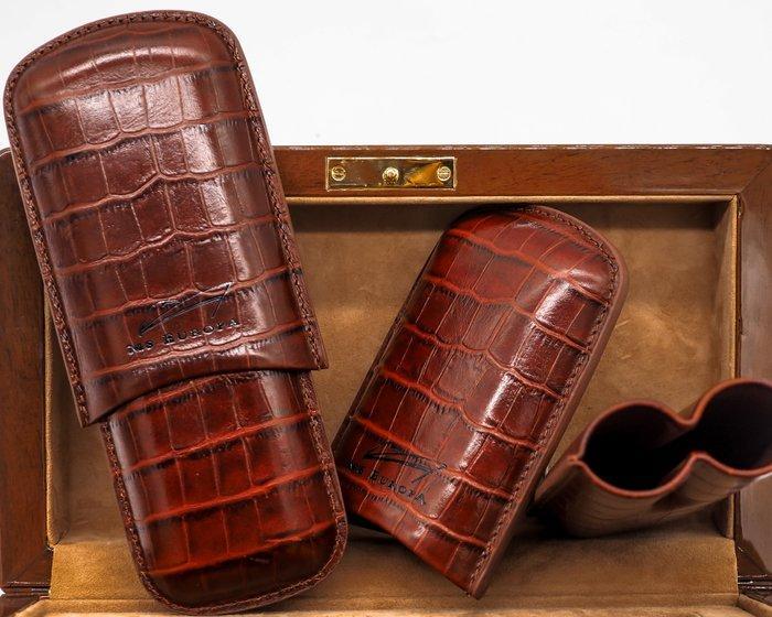 MS EUROPE - Zonder minimumprijs - Sigarendoos - Leder, Verzamelen, Rookartikelen, Aanstekers en Luciferdoosjes