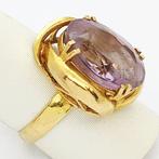 Ring - 18 karaat Geel goud - 6.00ct. tw. Amethist, Nieuw