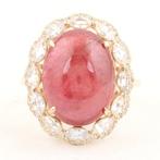 Ring - 14 karaat Geel goud -  14.39ct. tw. Toermalijn -, Handtassen en Accessoires, Ringen, Nieuw