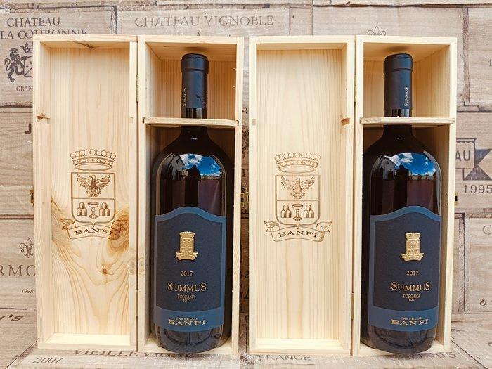 2017 Banfi Summus - Super Tuscans - 2 Magnums (1.5L), Verzamelen, Wijnen