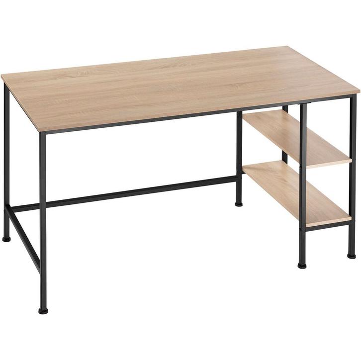 tectake Bureau Donegal 140x60x76,5cm - Industrieel licht hou, Huis en Inrichting, Bureaus, Verzenden