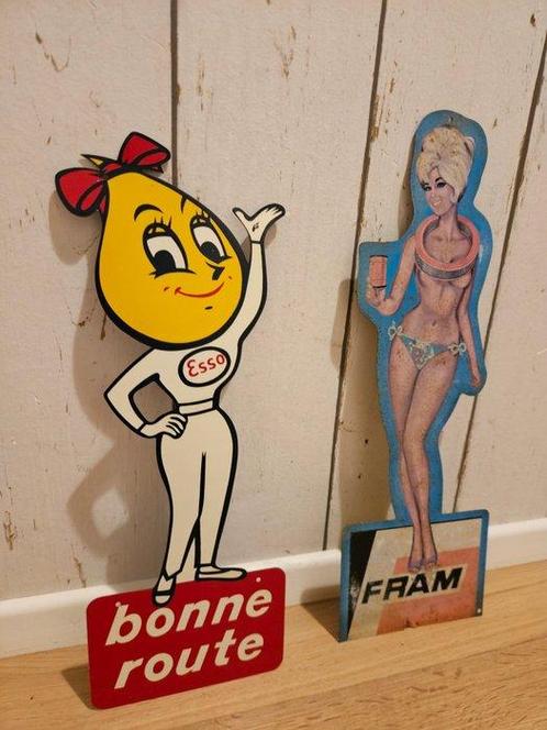 !!! Esso und Fram Luftfilter Pin-Up, selten aus den, Antiek en Kunst, Antiek | Wandborden en Tegels