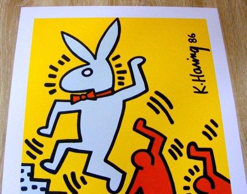 Keith Haring, after - Bunny on the Move - Années 1990, Antiek en Kunst, Kunst | Tekeningen en Fotografie