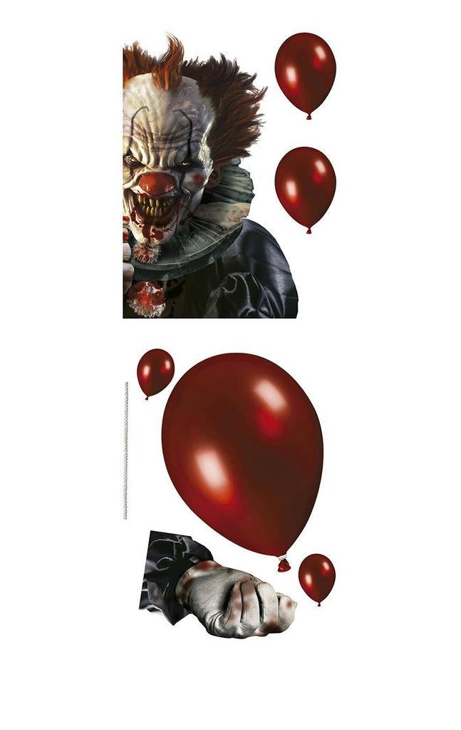 Halloween Raamdecoratie Clown, Hobby en Vrije tijd, Feestartikelen, Nieuw, Verzenden