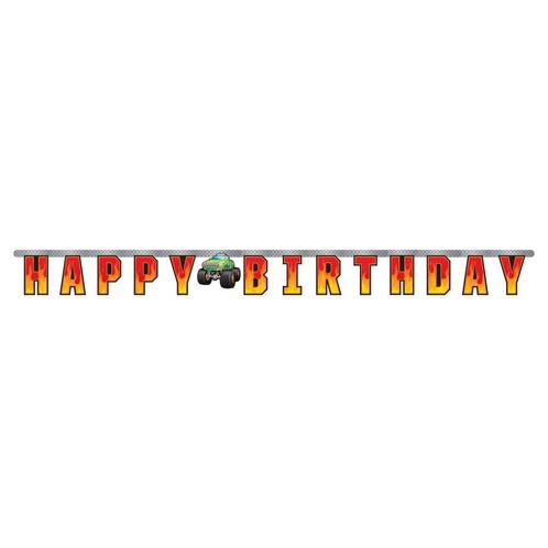 Monster Truck Letterslinger Happy Birthday 2m, Hobby & Loisirs créatifs, Articles de fête, Envoi