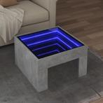 vidaXL Table basse avec LED infini gris béton 50x50x30, Maison & Meubles, Verzenden, Neuf