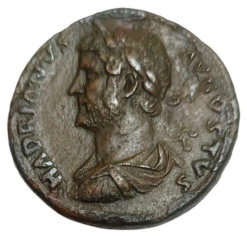 Empire romain. Hadrien (117-138 apr. J.-C.). Sestertius Rome, Postzegels en Munten, Munten | Europa | Niet-Euromunten