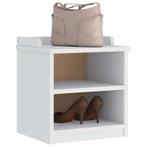 vidaXL Gangbankje SANDNES wit 45x40x50 cm massief grenenhout, Huis en Inrichting, Verzenden, Nieuw