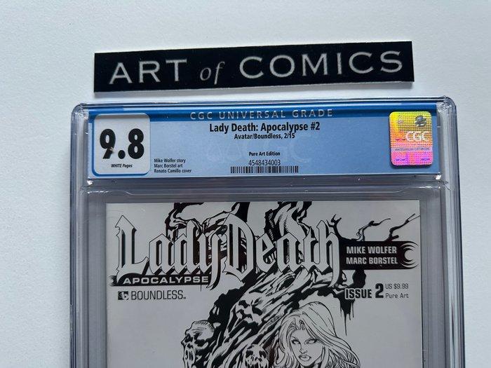 Lady Death: Apocalypse #2 - CGC 9.8 - Pure Art Edition - 1, Livres, BD | Comics