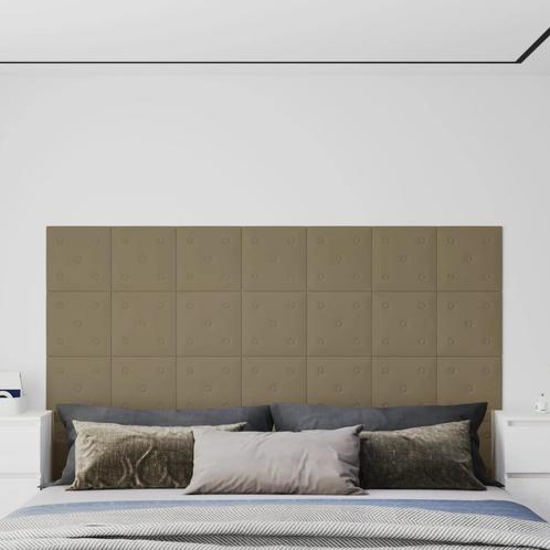 vidaXL Wandpanelen 12 st 1,08 m² 30x30 cm kunstleer, Doe-het-zelf en Bouw, Platen en Panelen, Nieuw, Verzenden