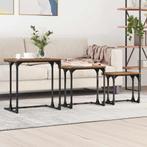 vidaXL Nest Koffietafel 3 pcs Oud hout 50.5 x 35 x 53 cm, Huis en Inrichting, Verzenden, Nieuw