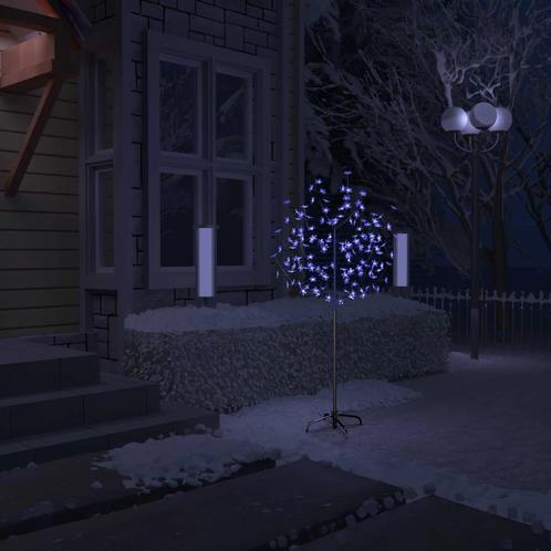vidaXL Kerstboom 120 LEDs blauw licht kersenbloesem 150 cm, Diversen, Kerst, Nieuw, Verzenden