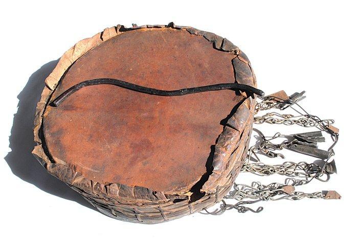 Trommel Chepang, drie Trommelschlegel, Schamane, 45 cm -, Antiek en Kunst, Kunst | Niet-Westerse kunst