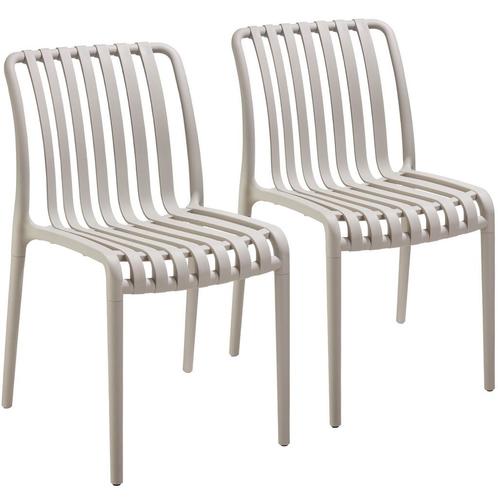 tectake Tuinstoelen Alcudia, weerbestendig, stapelbaar - tau, Tuin en Terras, Overige Tuin en Terras, Verzenden