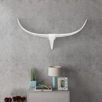 vidaXL Stierenkop voor aan de muur aluminium 96 cm, Verzenden