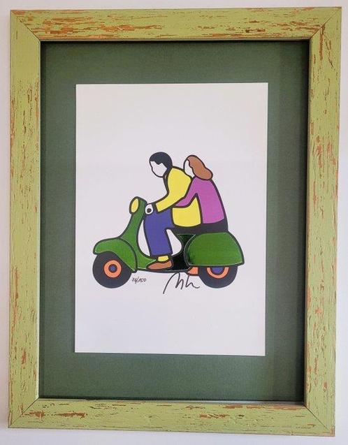 Marco Lodola (1955) - Coppia in vespa, Antiek en Kunst, Antiek | Overige Antiek