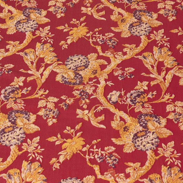 BA106 - Zeldzaam Italiaans damastweefsel – Robijnrood -, Antiek en Kunst, Antiek | Tapijten, Tafelkleden en Textiel