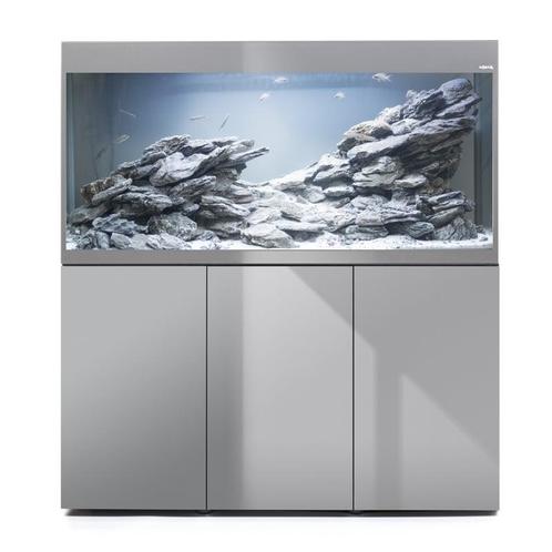 Osaka Glossy ST Grey 150cm met meubel inclusief Day en Night, Dieren en Toebehoren, Vissen | Aquaria en Toebehoren, Leeg aquarium