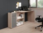 Meubella bureau Nomi eiken 120 cm hoekbureau, Verzenden, Nieuw