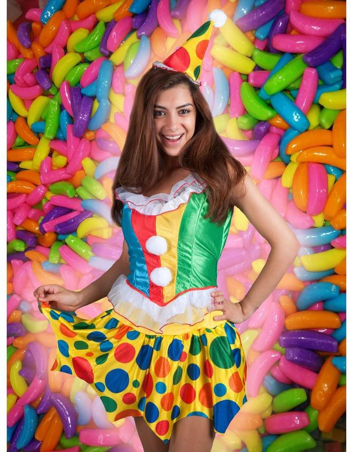 Sexy clown meisje kostuum, Hobby en Vrije tijd, Feestartikelen, Ophalen of Verzenden