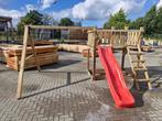 Veiling - Vrijstaande speeltoren met schommel+glijbaan 410x3, Nieuw